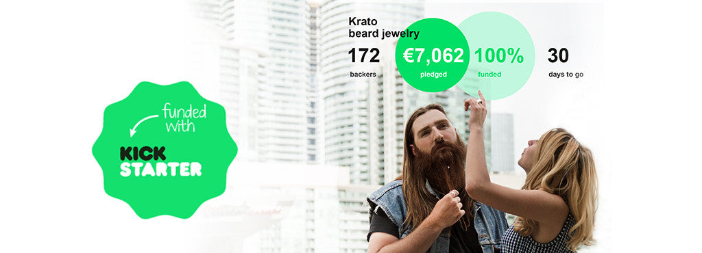 Krato Milano beard jewelry Kickstarter goal is reached!
