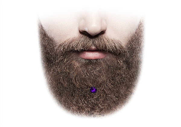 How to wear beard purple beard crystal for best beard style by Italian designer Krato Milano