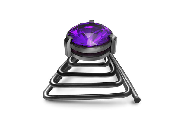 Krato Milano New Purple Beard Crystal Beard Ring