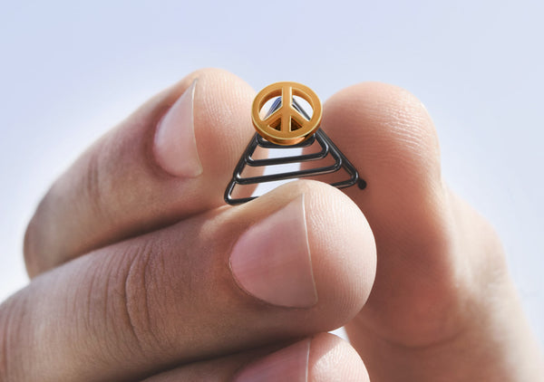 hippie gold peace sign jewellery for the beard like Gucci style