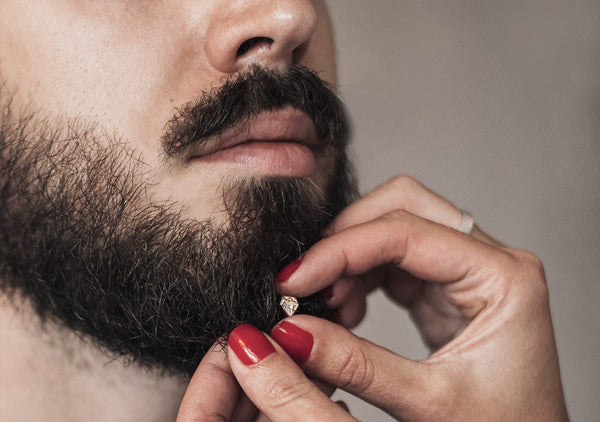 best grooming tips how to style beard and moustache when wearing beard bling crystal from Krato Milano